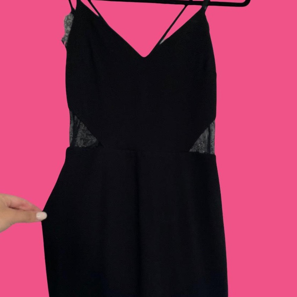 MIDI black lace back